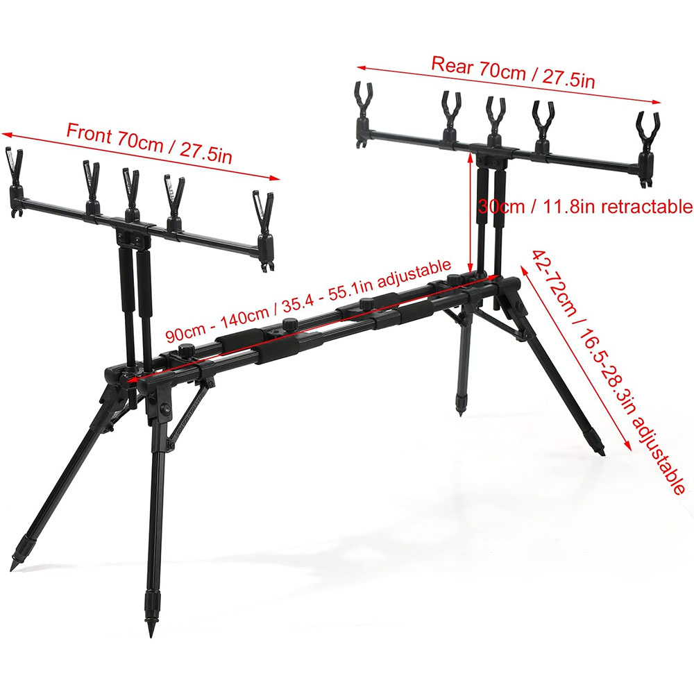 JSFUN  Adjustable 5-Rod Fishin - Fishing Rod Rack 评论和价格
