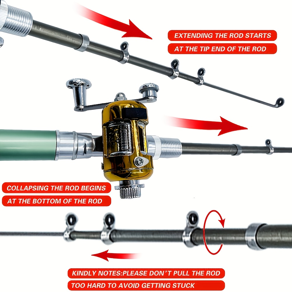 Pocket Ice Fishing Rod & Reel  - Fishing Rod Ice 评论和价格